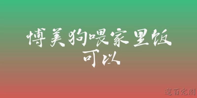 博美狗喂家里饭可以