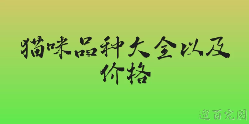 猫咪品种大全以及价格