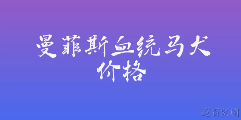 曼菲斯血统马犬价格
