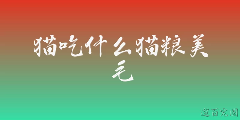 猫吃什么猫粮美毛