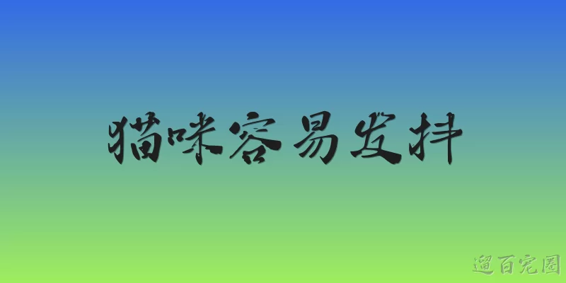 猫咪容易发抖