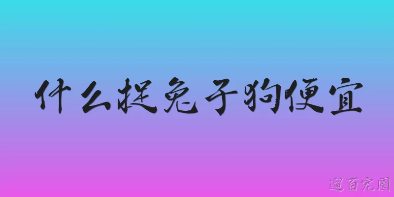 什么捉兔子狗便宜