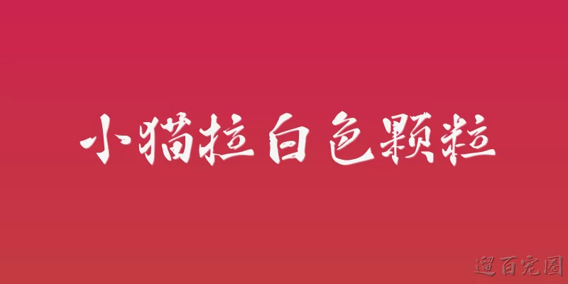 小猫拉白色颗粒